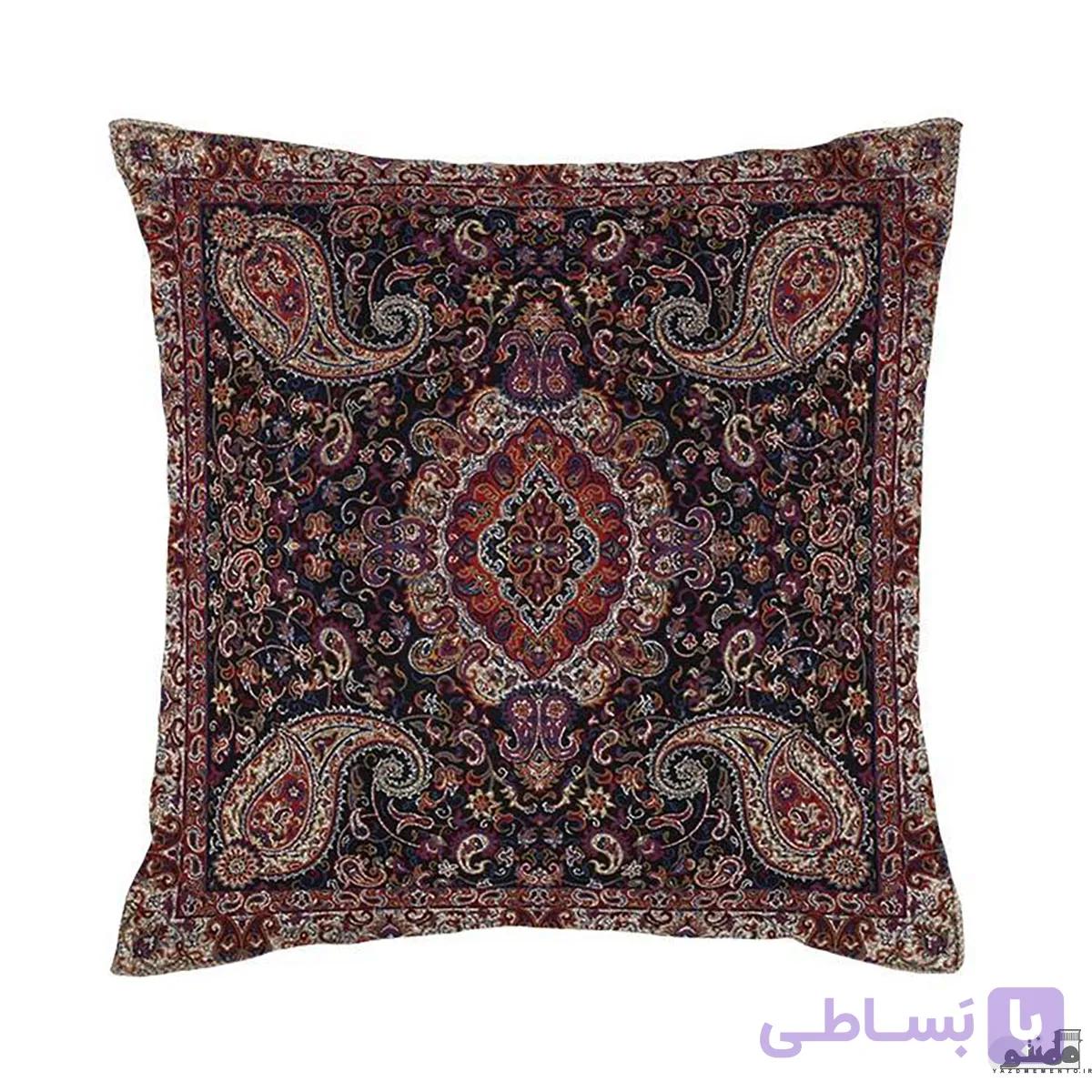 جفت روکش کوسن ترمه طرح سالار رنگ قرمز(2عددی) — تصویر 1