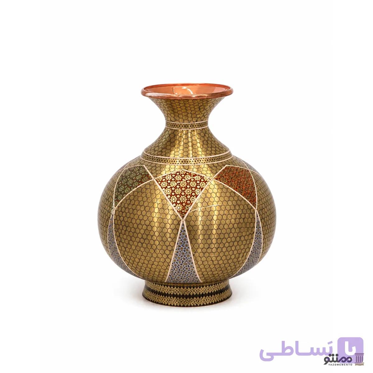 گلدان اناری خاتم کاری آقاجانی — تصویر 1