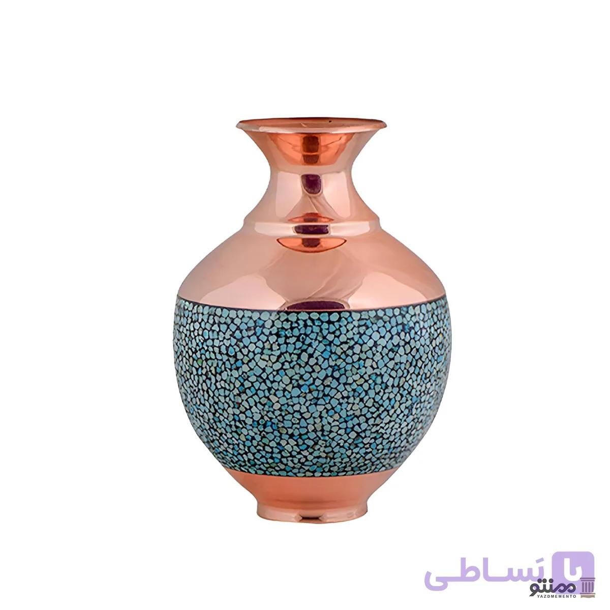 گلدان فیروزه کوبی آقاجانی مدل بلونی 25 ارتفاع 23 — تصویر 1