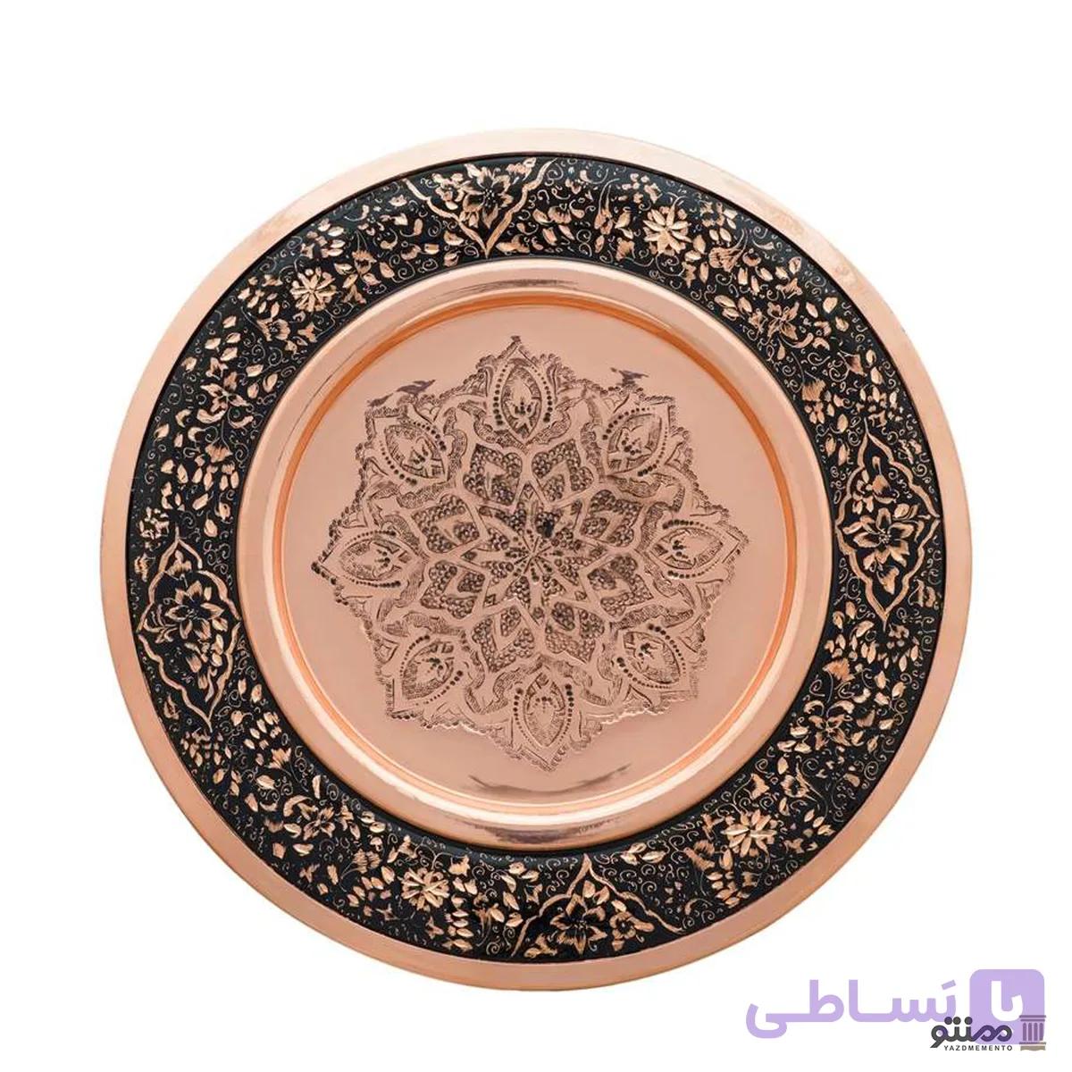 بشقاب حکاکی ساده الماس تراش آقاجانی سایز 27