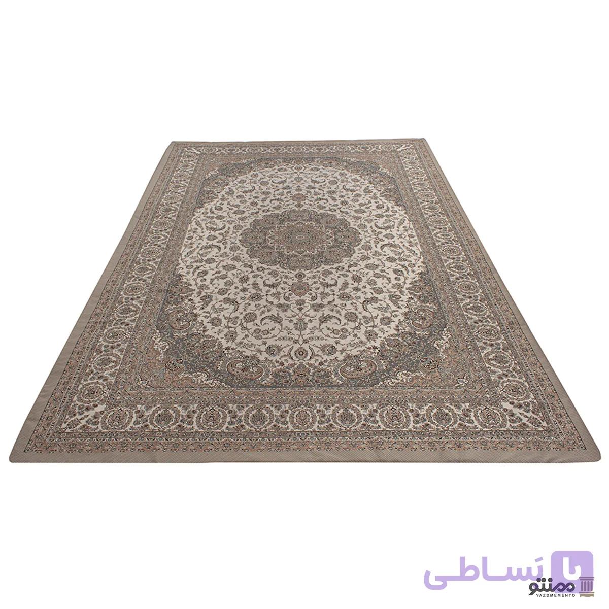 روفرشی کشدار هنرکده نیکزاد ابریشم طرح یاسمین دستباف گونه — تصویر 1