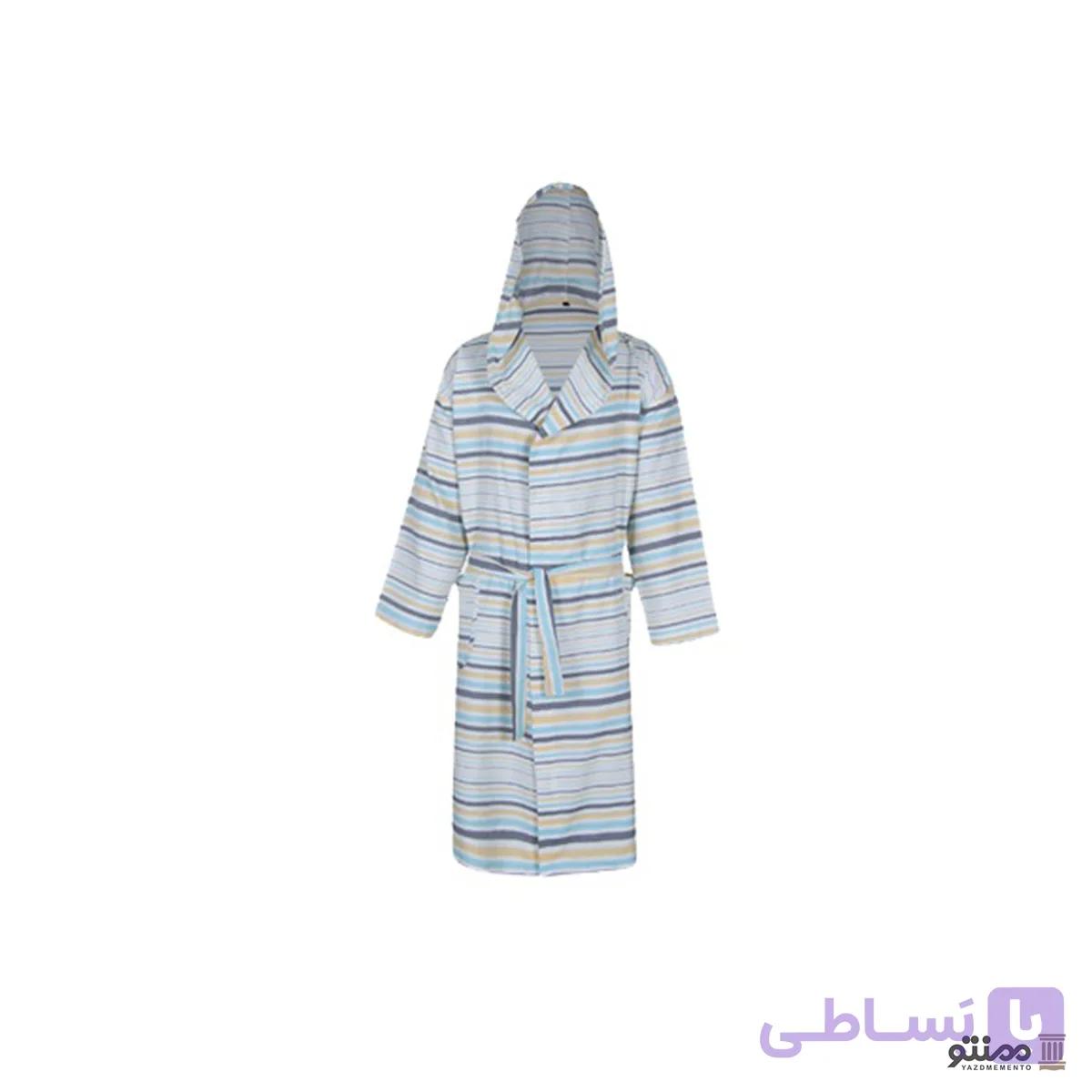 حوله کودک تن پوش پالتویی ابراهیمی یزد مدل راه راه کد 2 — تصویر 1