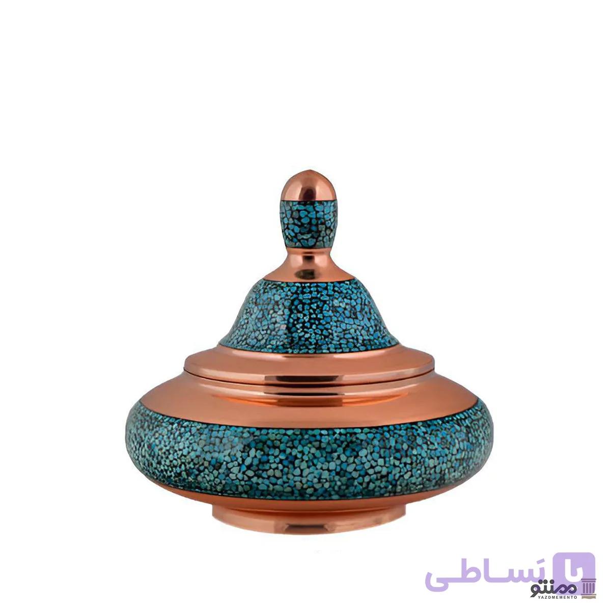 قندان فیروزه کوبی آقا جانی مدل دخل سایز ۱۸ — تصویر 1