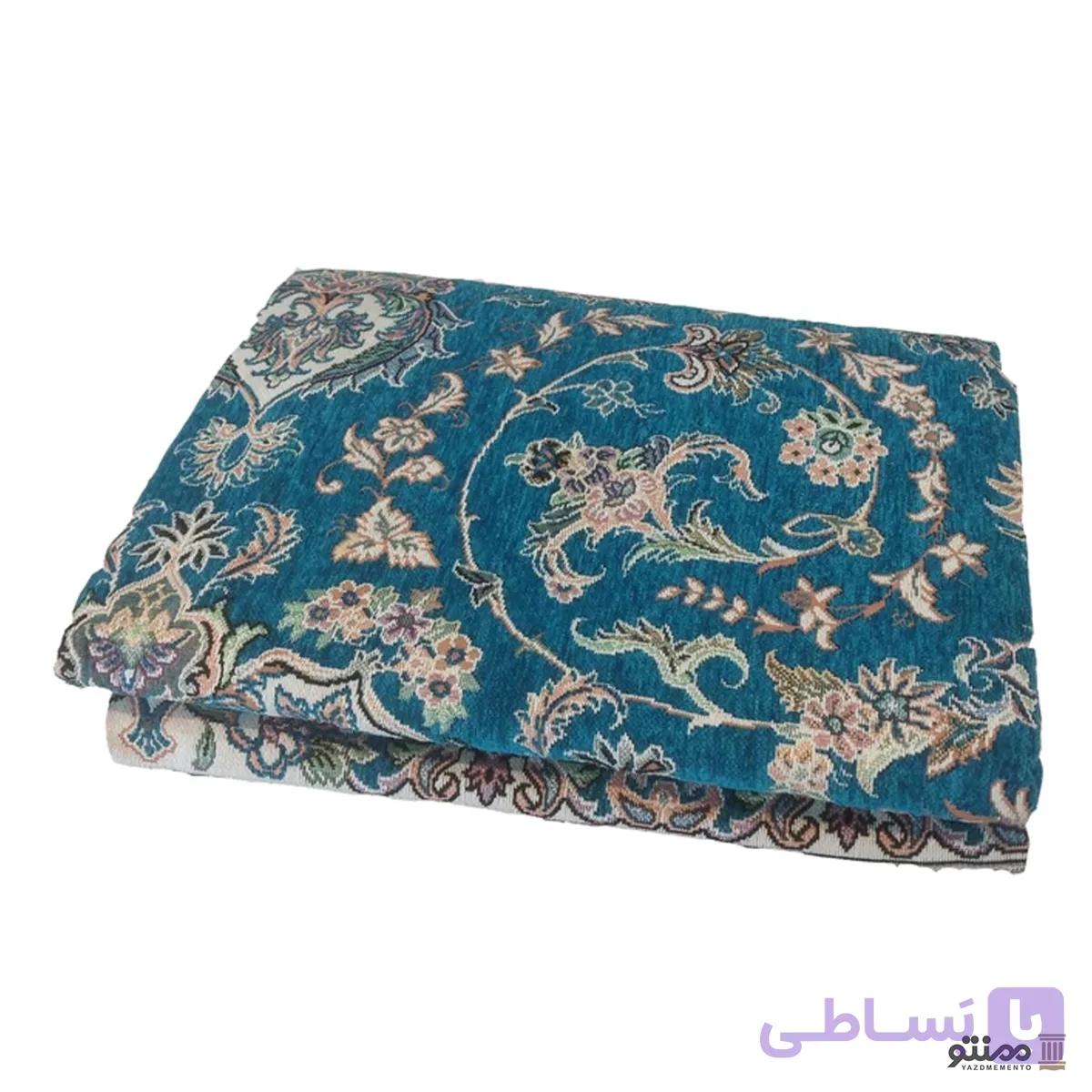 روفرشی مخمل کیا باف یزد کد 408 رنگ آبی — تصویر 1