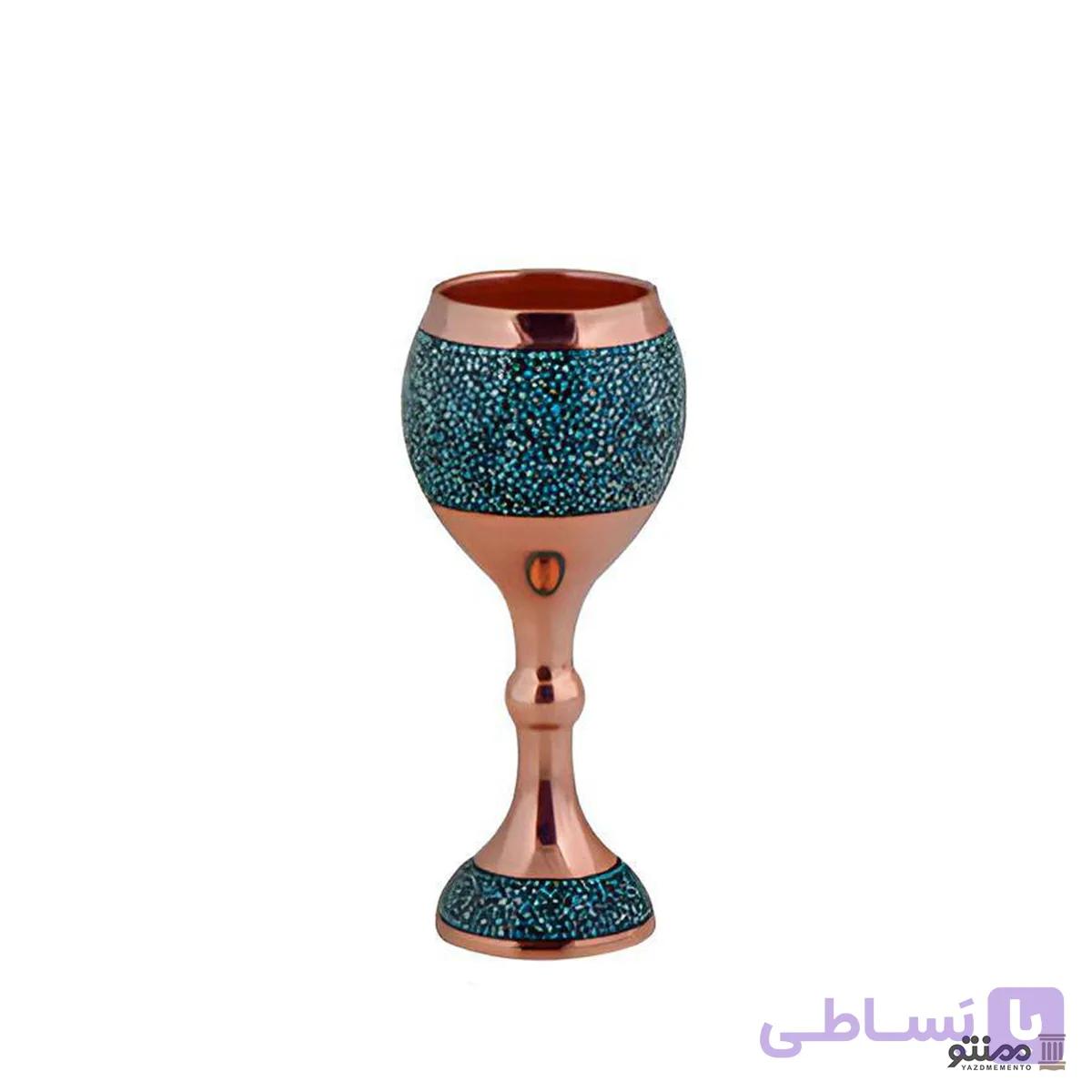 جام فیروزه کوبی آقاجانی سایز کوچک دهنه 5 — تصویر 1