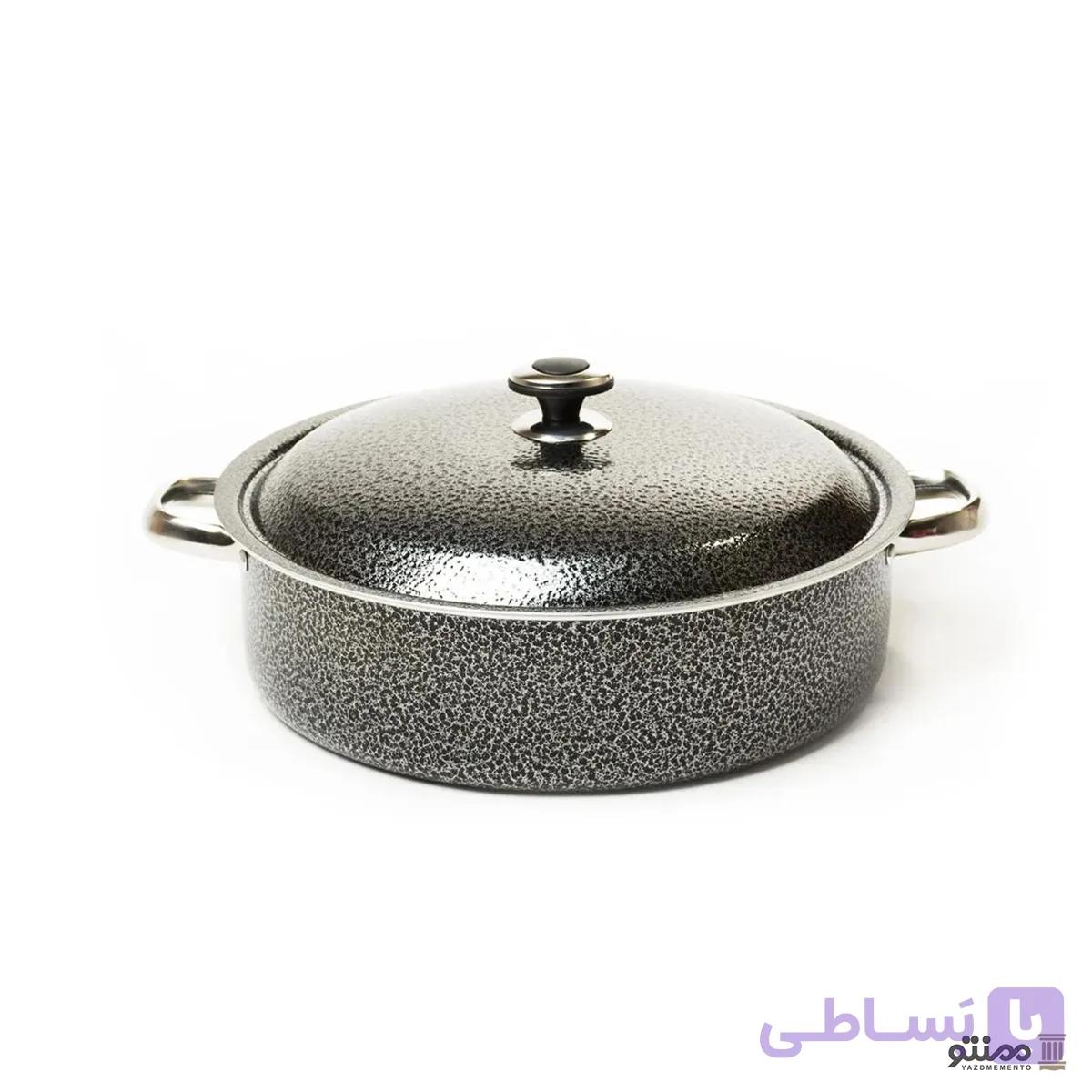 تابه تفلون کویر مدل لوکس درب دار سایز 50 — تصویر 1