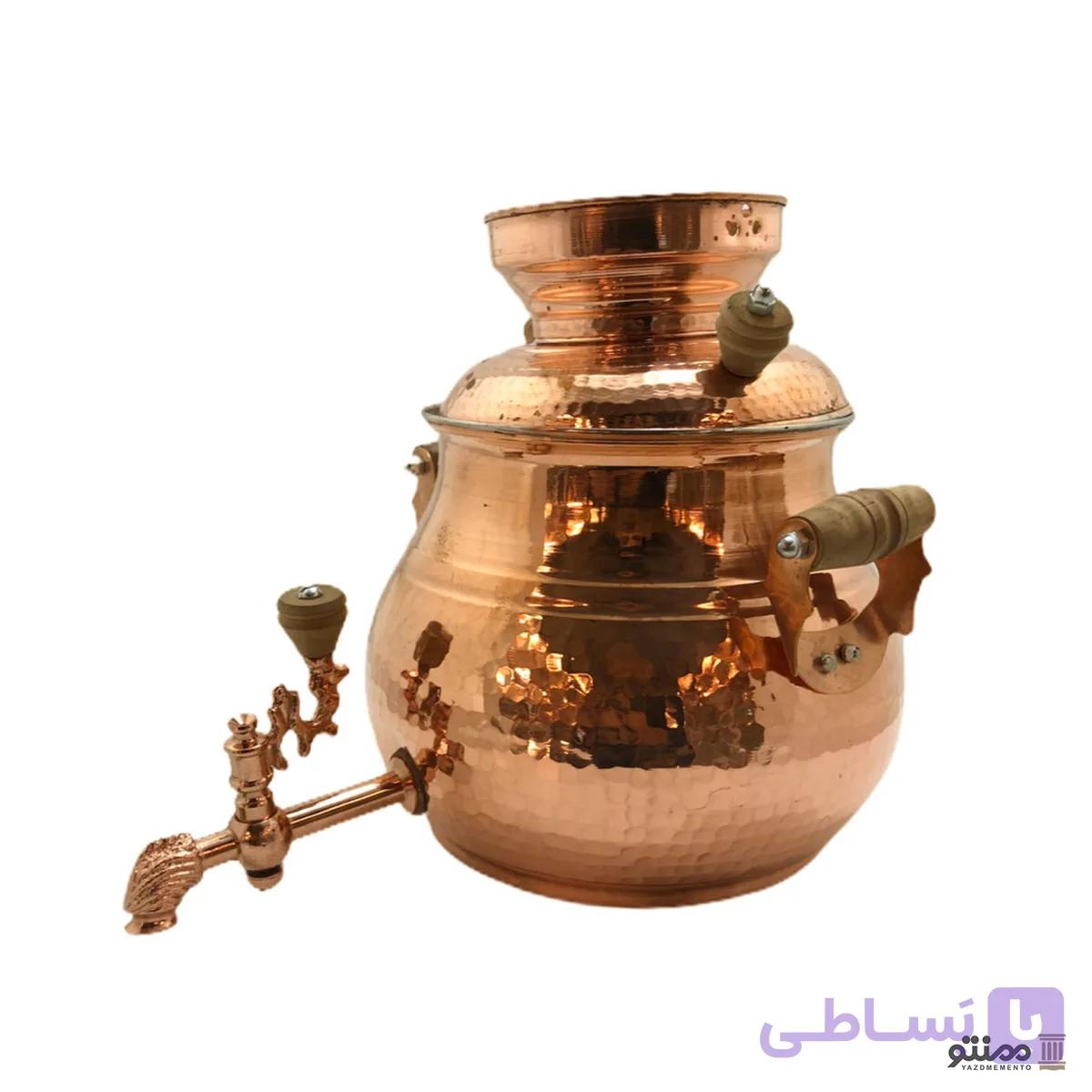 کتری مسی روگازی مدل شکمی 4 لیتری — تصویر 1