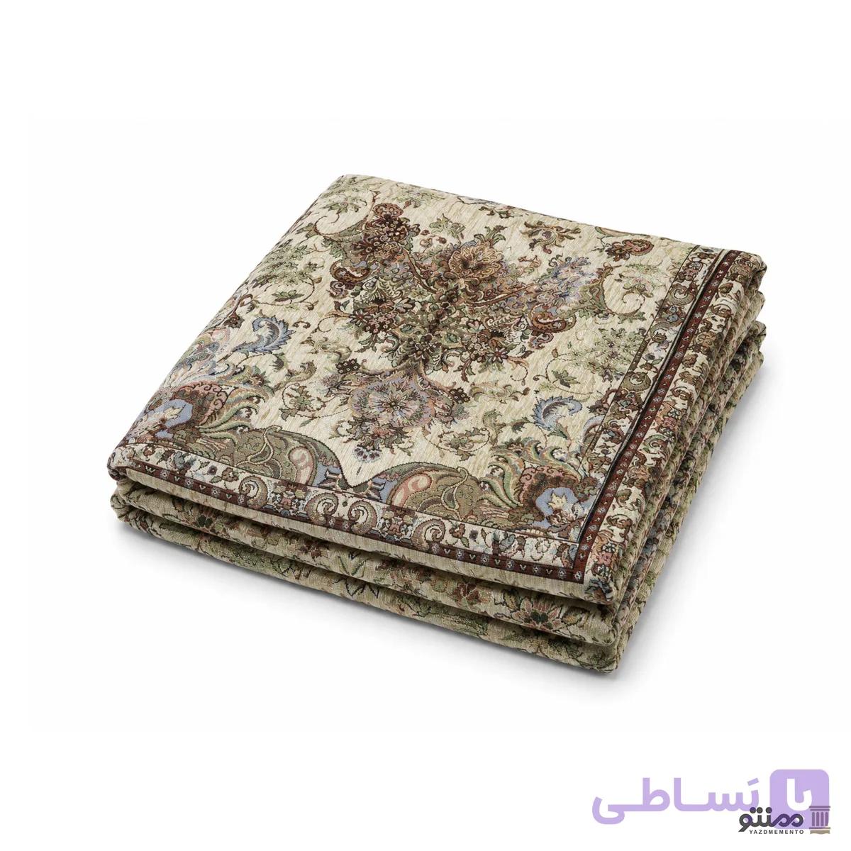 روفرشی مخمل زرک دار رز مریم رنگ طوسی کد 310 — تصویر 1