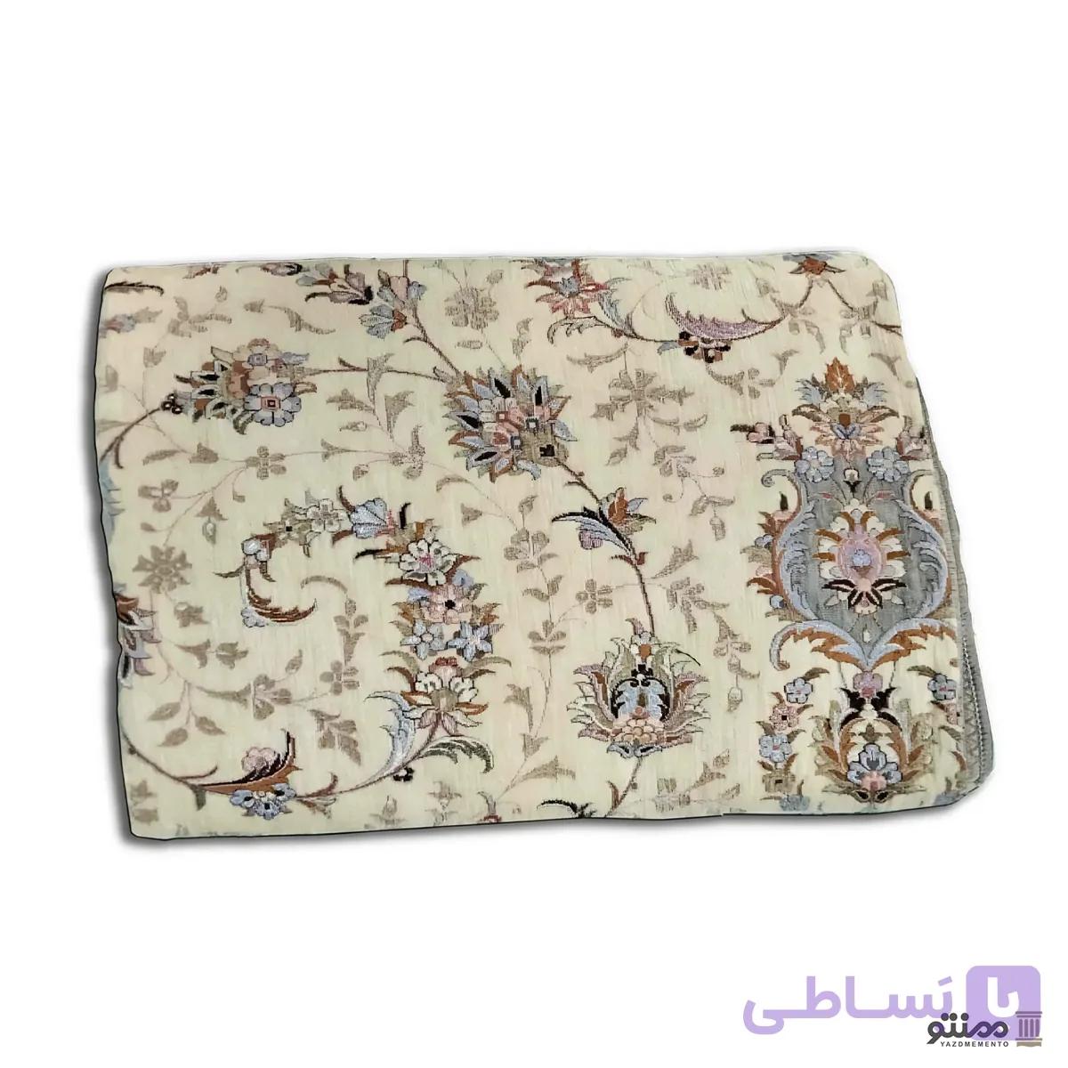 روفرشی مخمل ابریشم نادر بافت کد 305 رنگ طوسی — تصویر 1