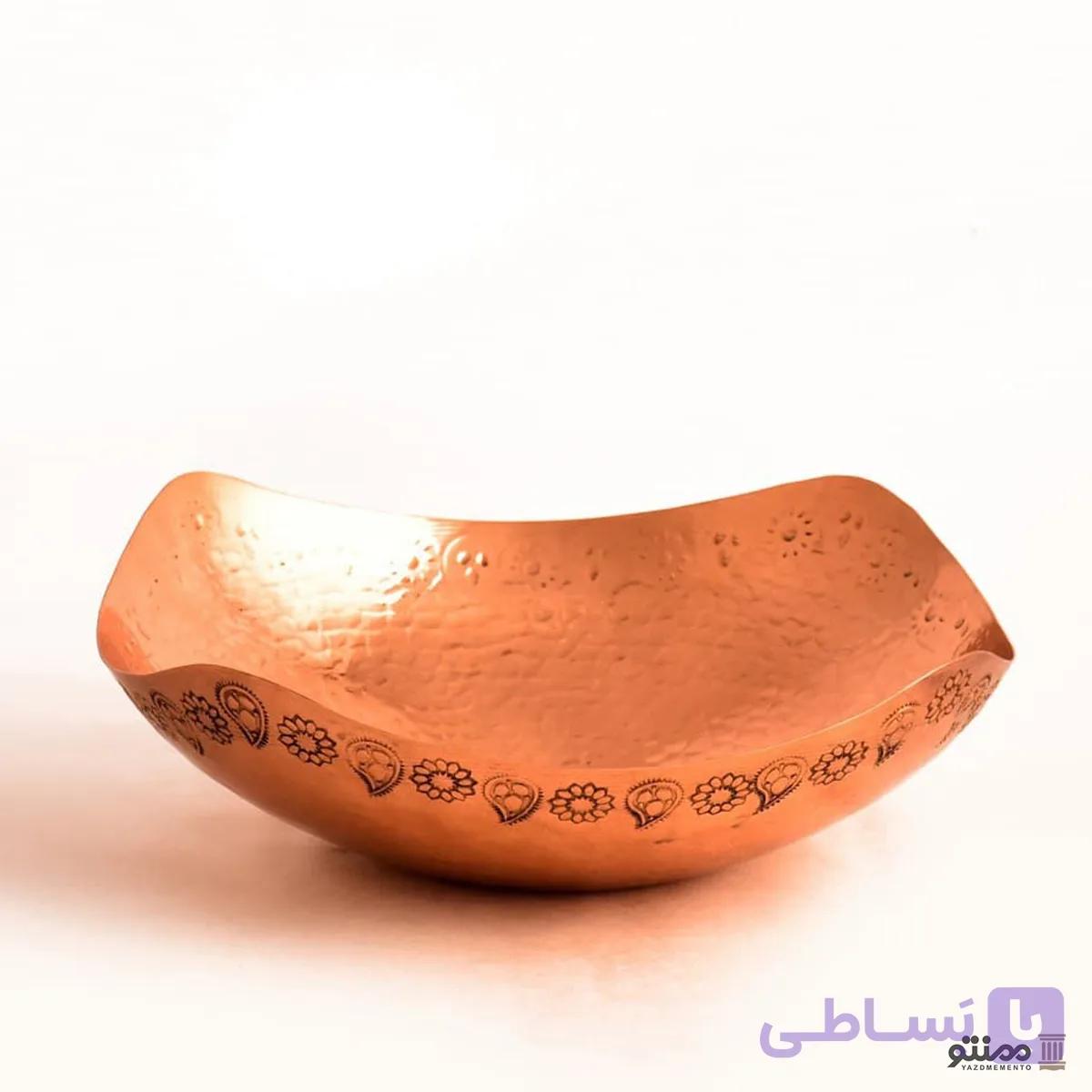 کاسه پیاله مسی گلسا قلم — تصویر 1