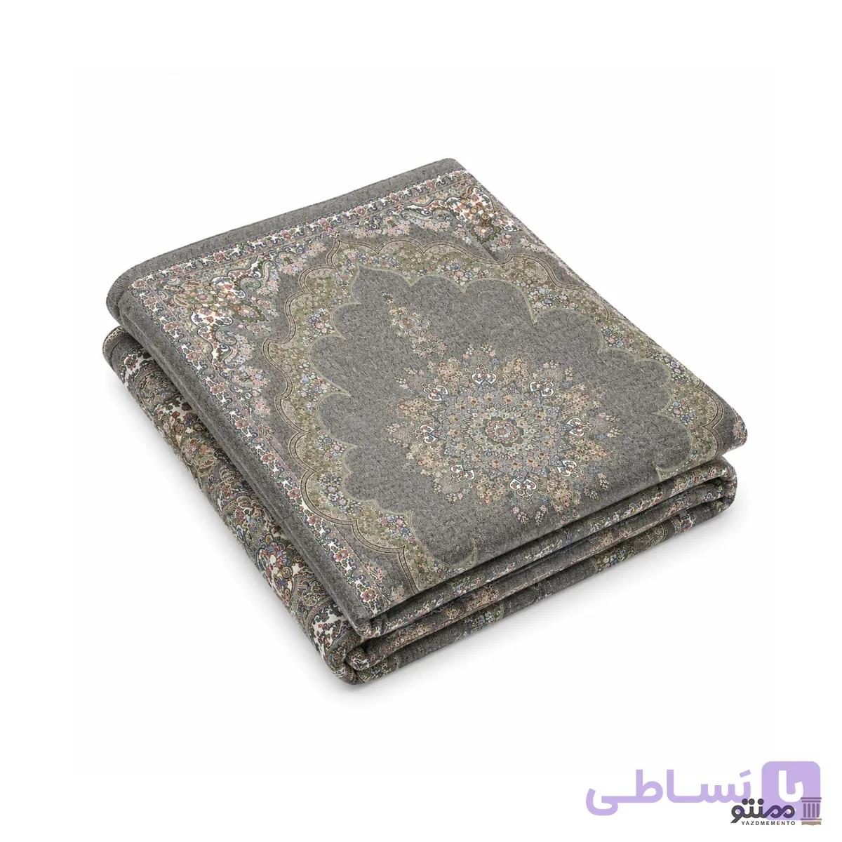 روفرشی مخمل کیا باف یزد کد 608 رنگ طوسی — تصویر 1