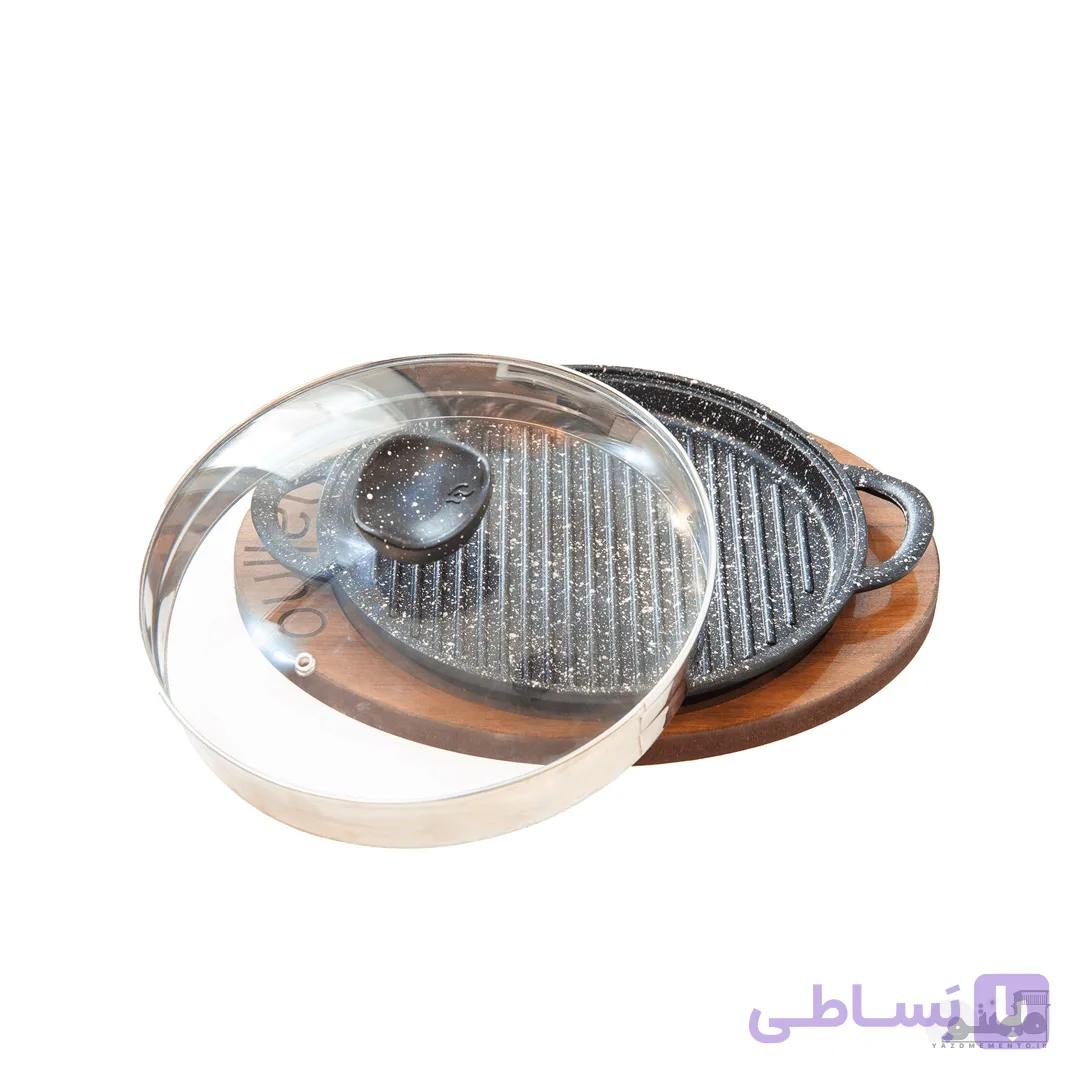 تابه گریل چدن مدل Padela درب شیشه ای — تصویر 1