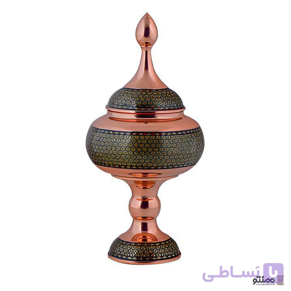 شکلات خوری مس و خاتم آقاجانی سایز کوچک — تصویر 1