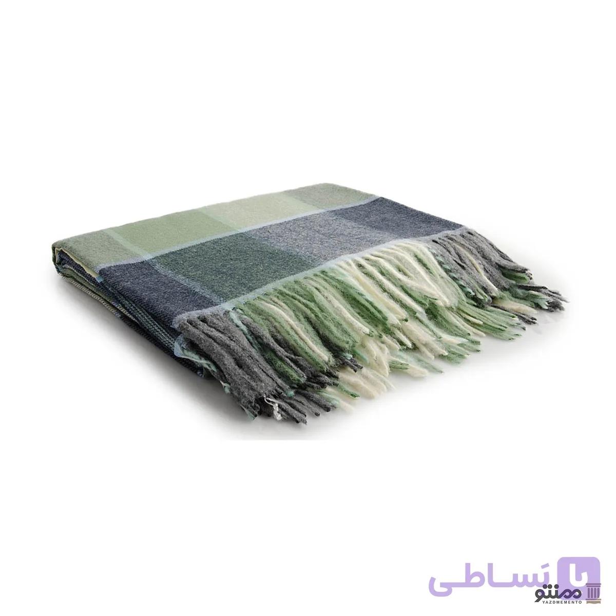 پتو مسافرتی مدل هلیا سایز 220 × 150 سانتی متر سبز کرم — تصویر 1