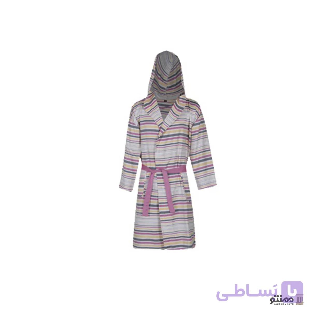 حوله کودک تن پوش پالتویی ابراهیمی یزد مدل راه راه کد 5 — تصویر 1