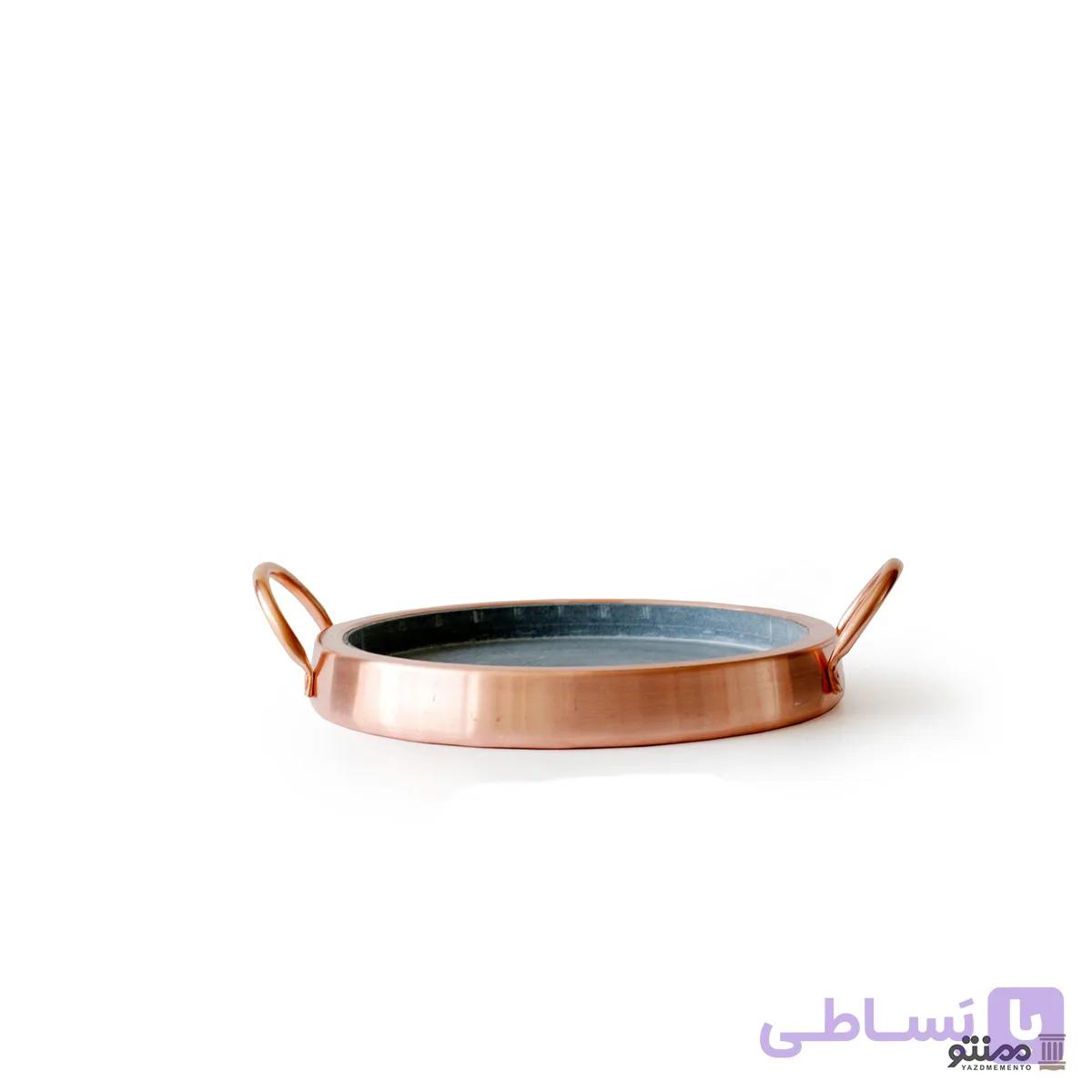 ماهیتابه سنگ و مس دسته دار — تصویر 1