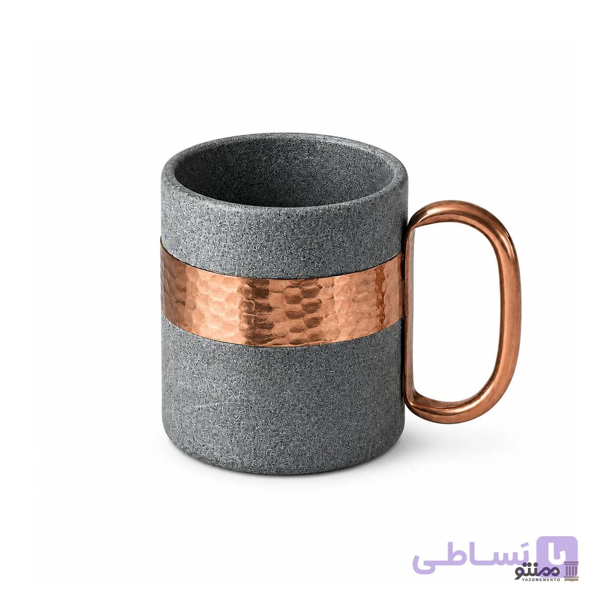 ماگ سنگ و مس دسته دار بسته 2 عددی — تصویر 1