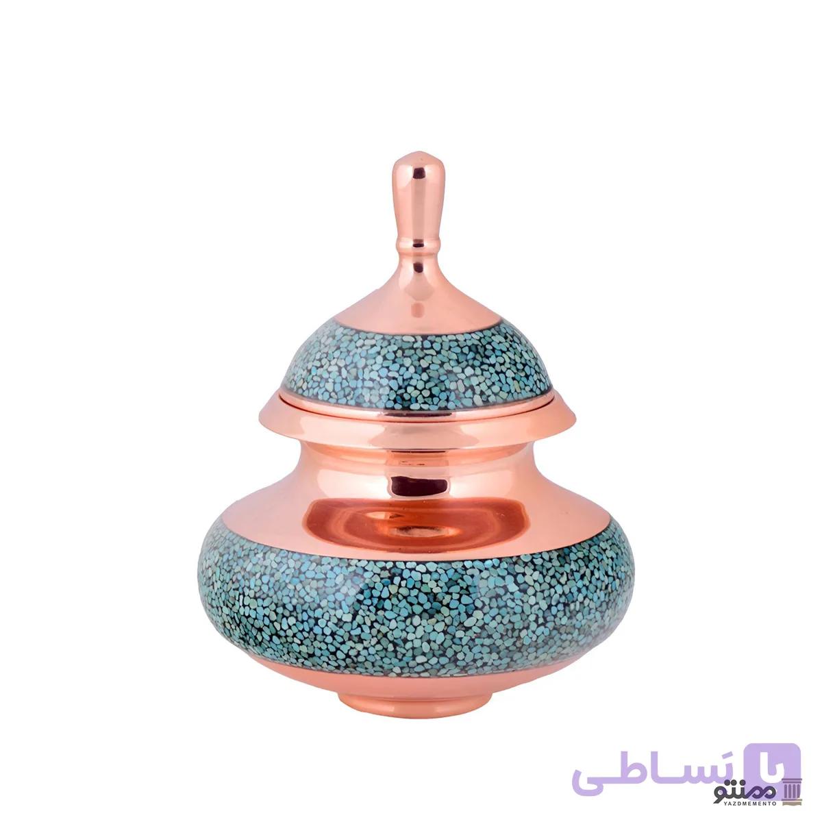 قندان فیروزه کوبی آقا جانی مدل دخل سایز 20 — تصویر 1