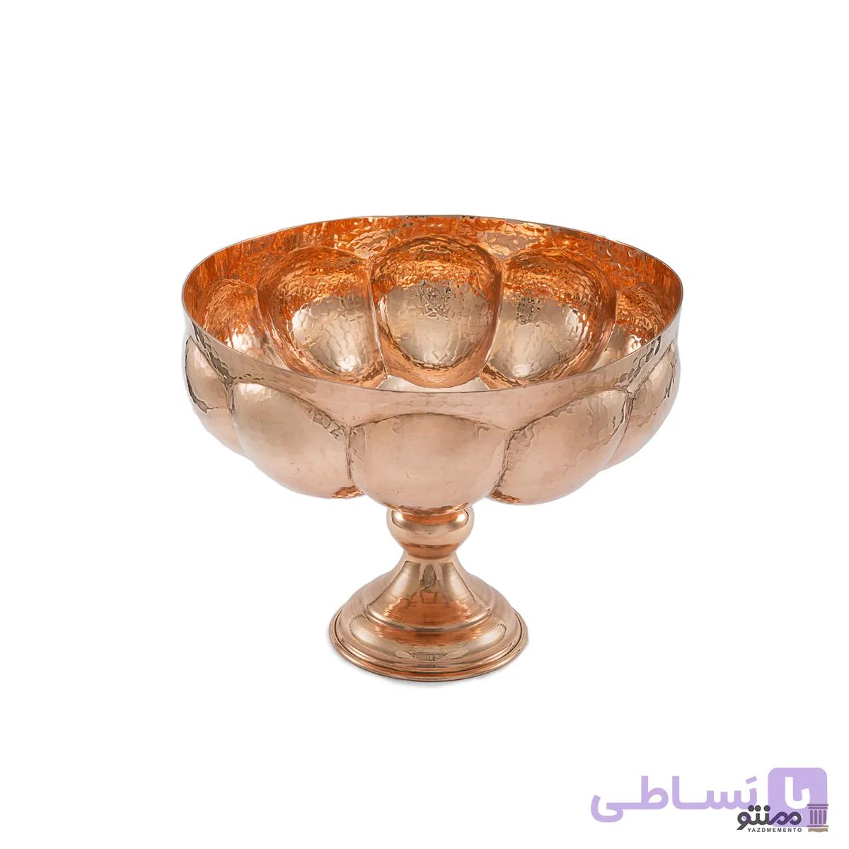 کاسه مسی سلجوقی مدل پایه دار — تصویر 1