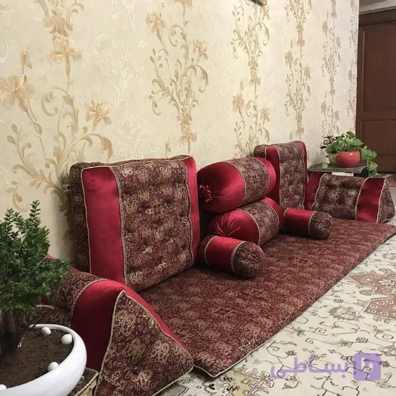 سرویس پشتی ترمه خان نشین 9 تکه — تصویر 1