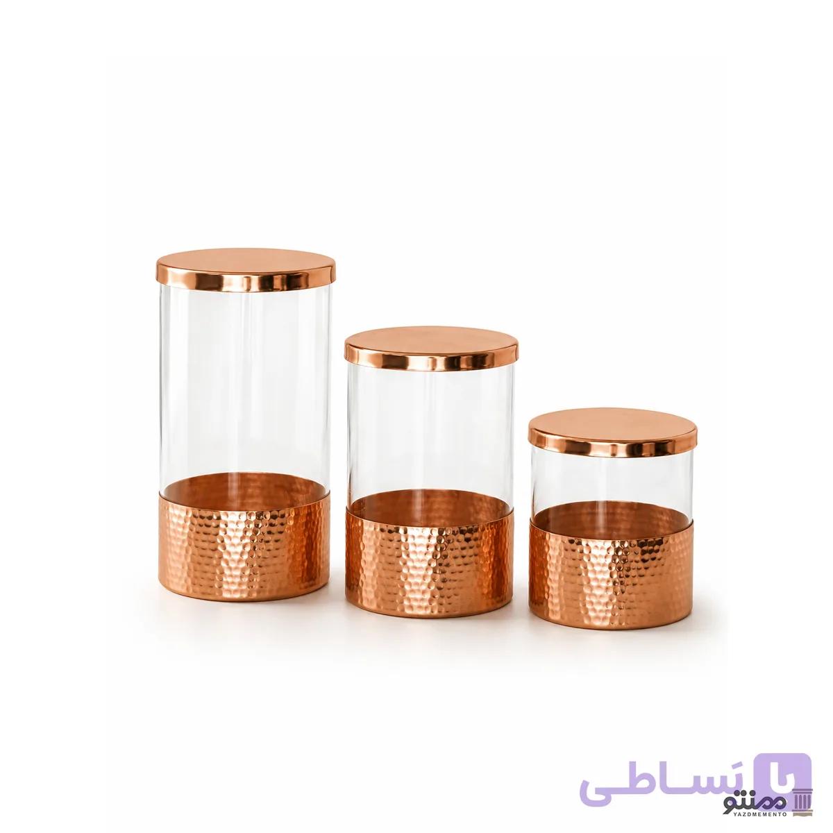 ست بانکه مسی مدل سانا مجموعه 3 عددی — تصویر 1