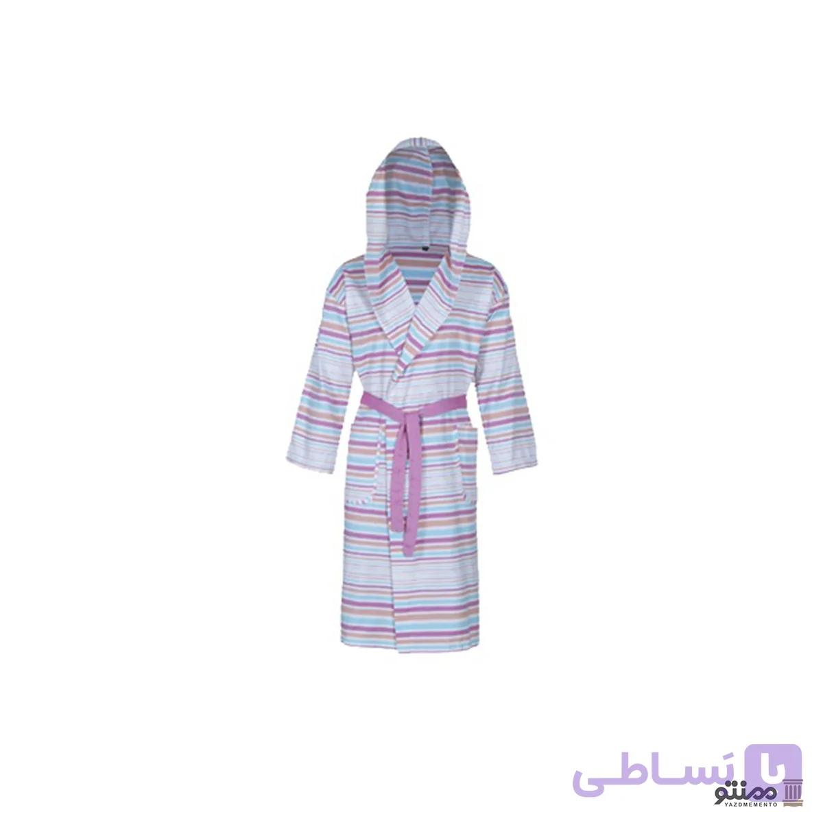 حوله کودک تن پوش پالتویی ابراهیمی یزد مدل راه راه کد 10 — تصویر 1