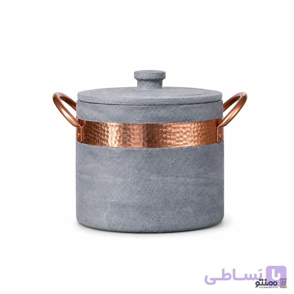 دیزی خانواده سنگ و مس دسته دار 19*17 سانتی متر — تصویر 1