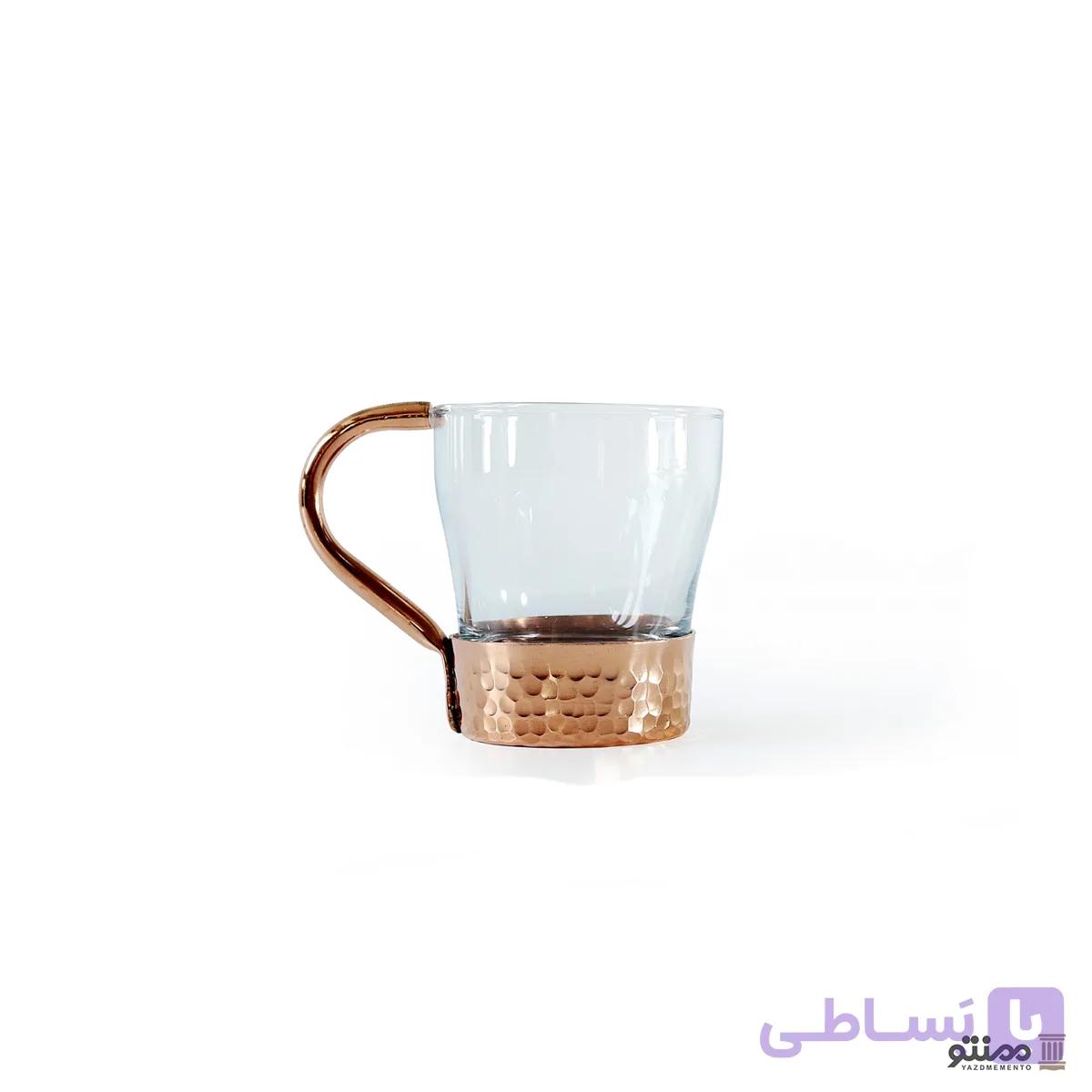 لیوان گالش کریستال پایه مسی مجموعه 2 عددی — تصویر 1