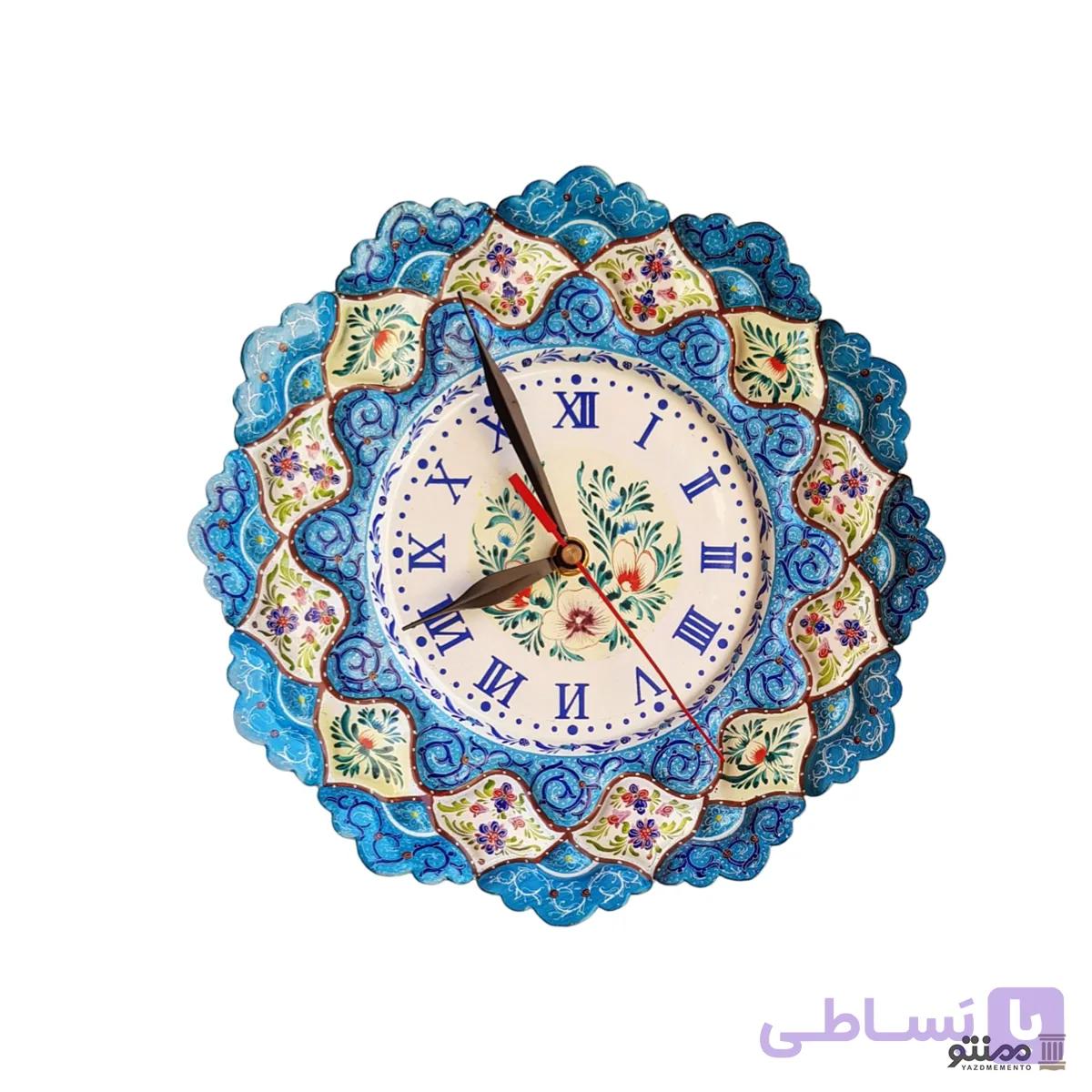 ساعت دیواری میناکاری دهنه 30 سانتی متر کد 2 — تصویر 1