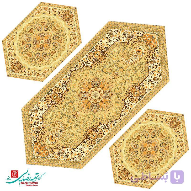 رومیزی جلو مبلی ترمه طرح هامون — تصویر 1