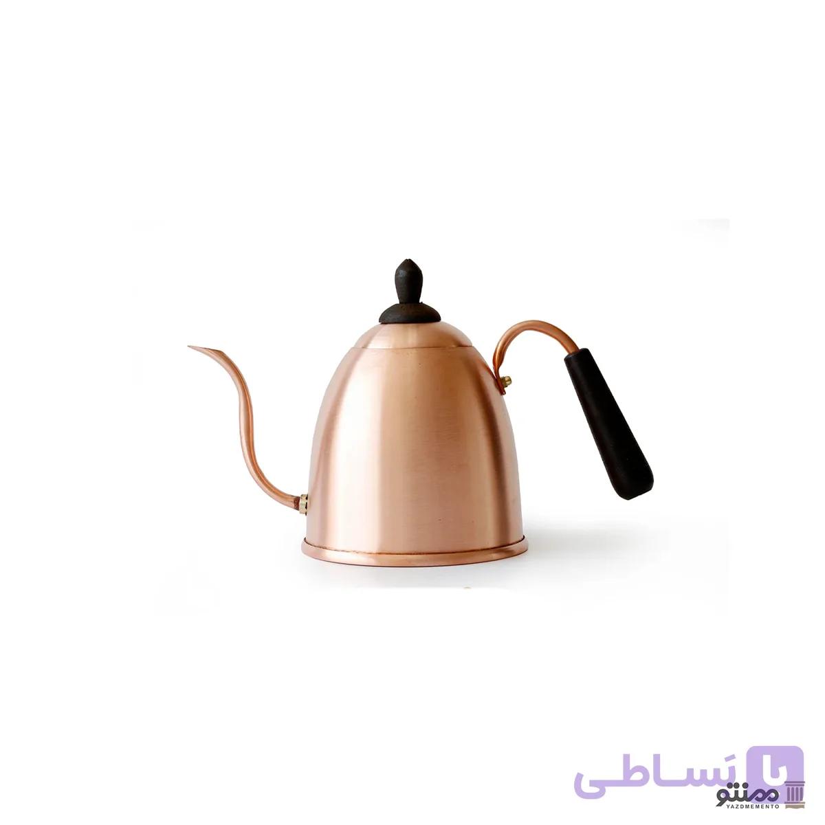 کتری مسی مدل دسته چوبی — تصویر 1