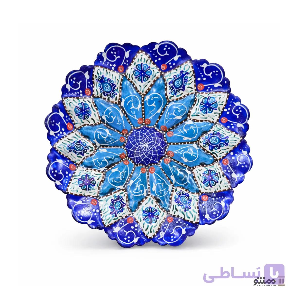 بشقاب میناکاری دهنه 15 سانتی متری کد 03
