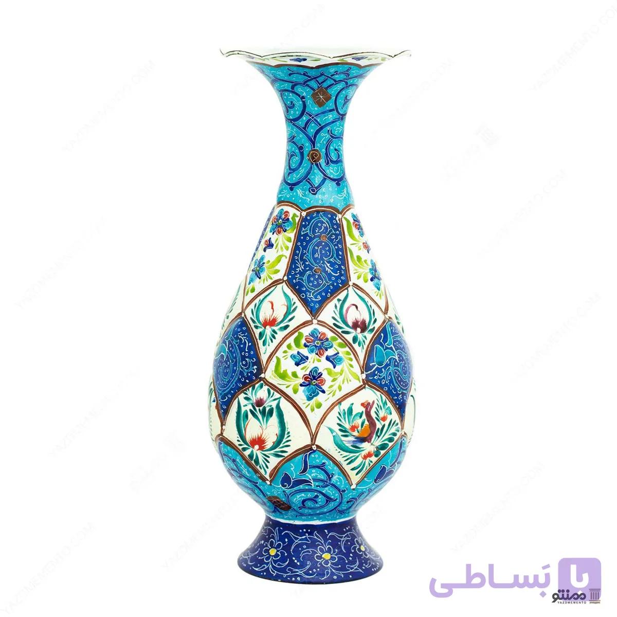 گلدان مینا کاری ارتفاع 20 سانتی متری