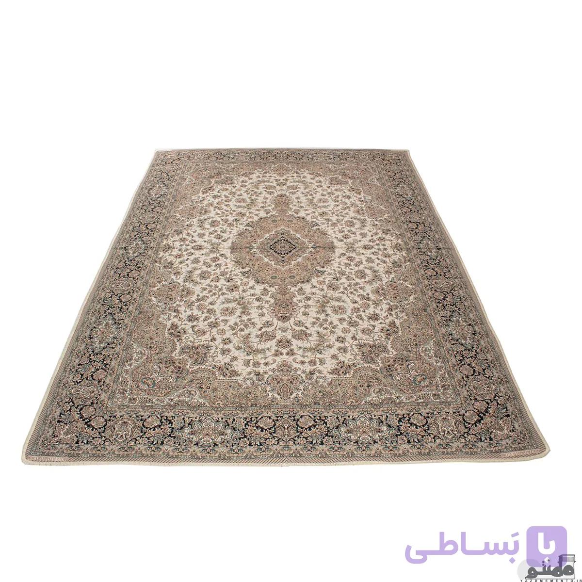روفرشی ابریشم هنرکده نیکزاد کد 690 رنگ کرم — تصویر 1