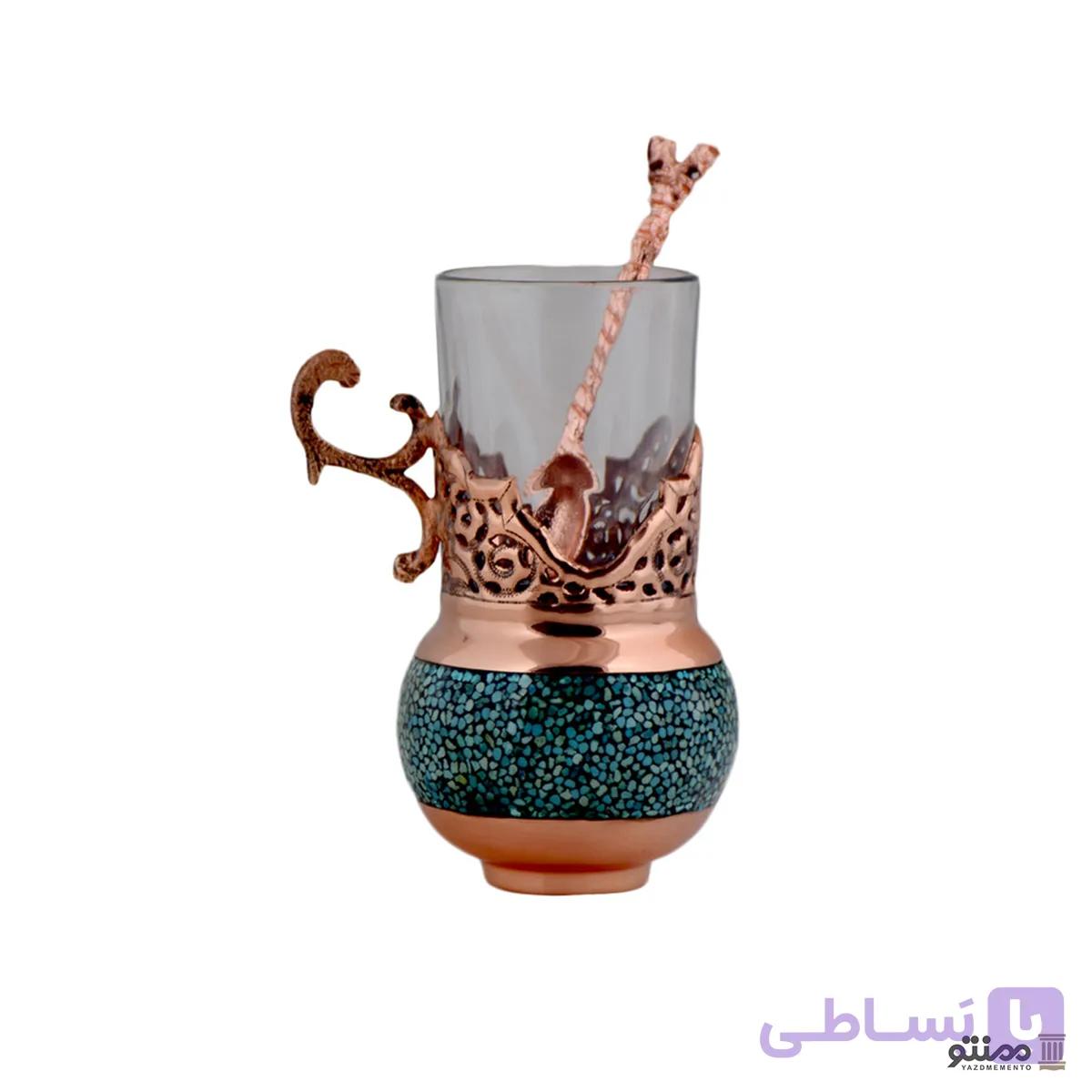 فنجان گالش فیروزه‌کوبی آقاجانی ارتفاع 11 — تصویر 1