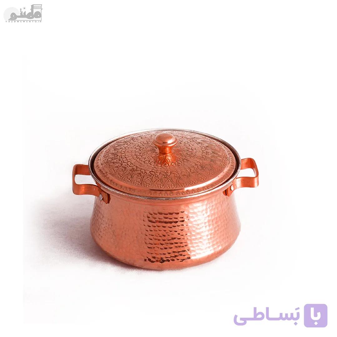 دیگچه مسی قدیمی سنتی — تصویر 1