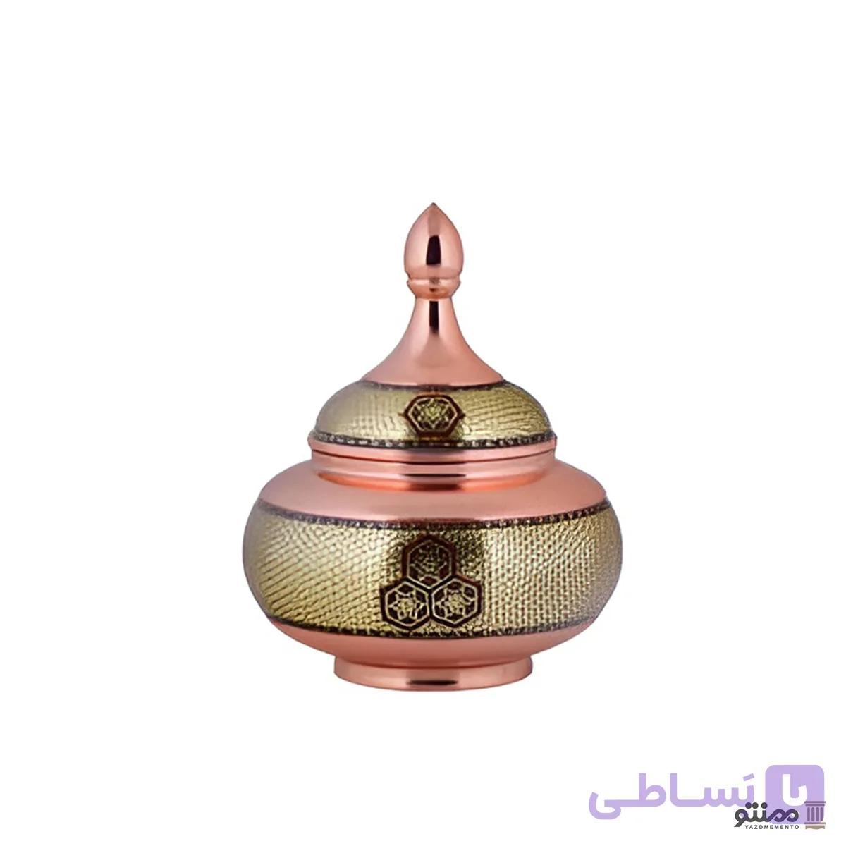 قندان مس و خاتم آقاجانی سایز بزرگ — تصویر 1