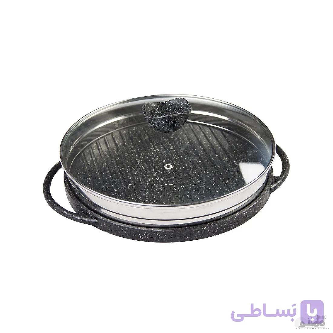 تابه چدن گریل دو طرفه مدل Spiza درب شیشه ای — تصویر 1