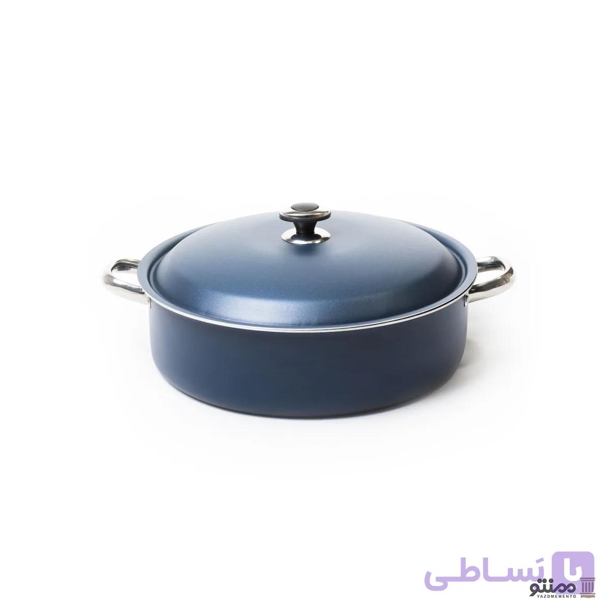تابه تفلون کویر مدل لوکس درب دار سایز 37 — تصویر 1