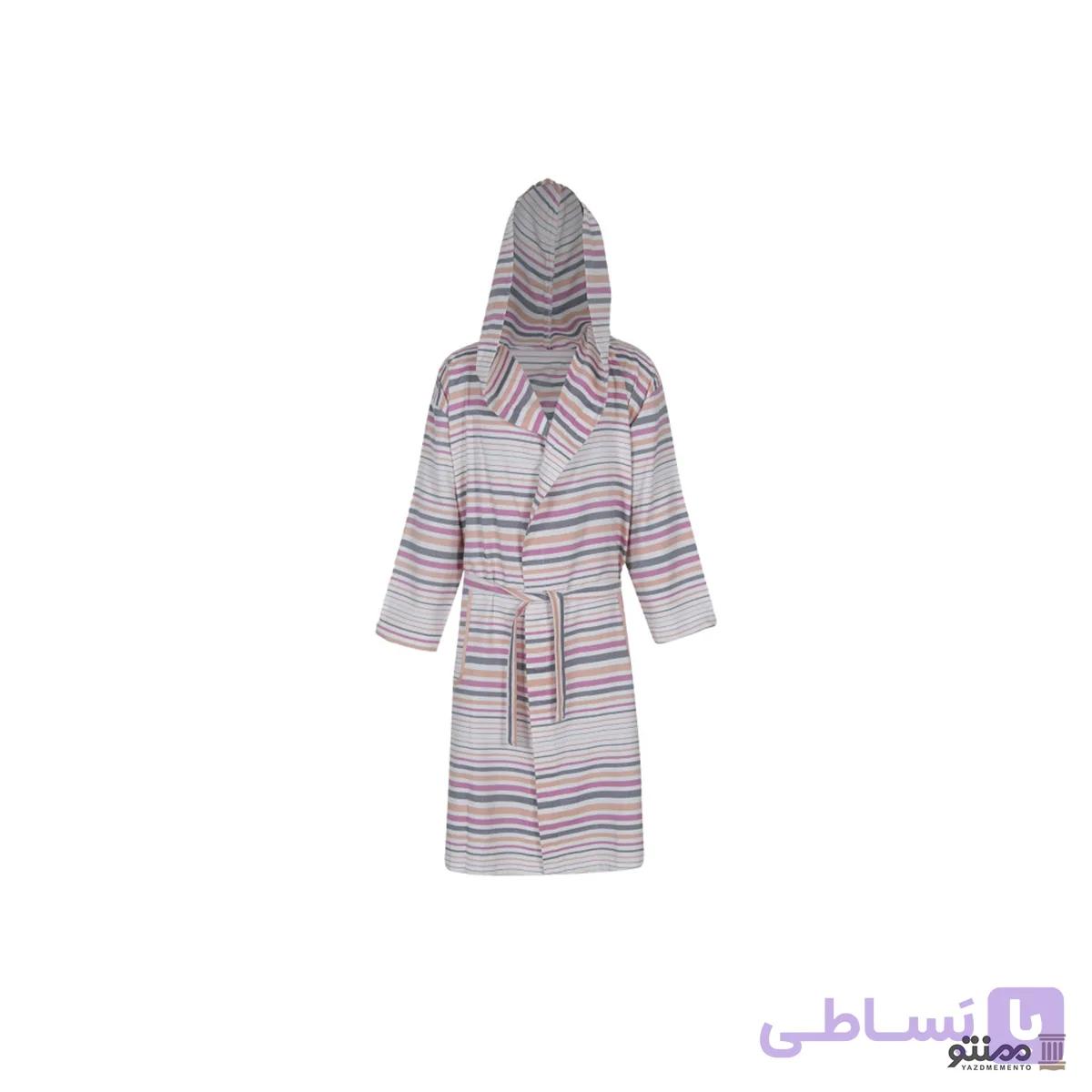 حوله کودک تن پوش پالتویی ابراهیمی یزد مدل راه راه کد 6 — تصویر 1