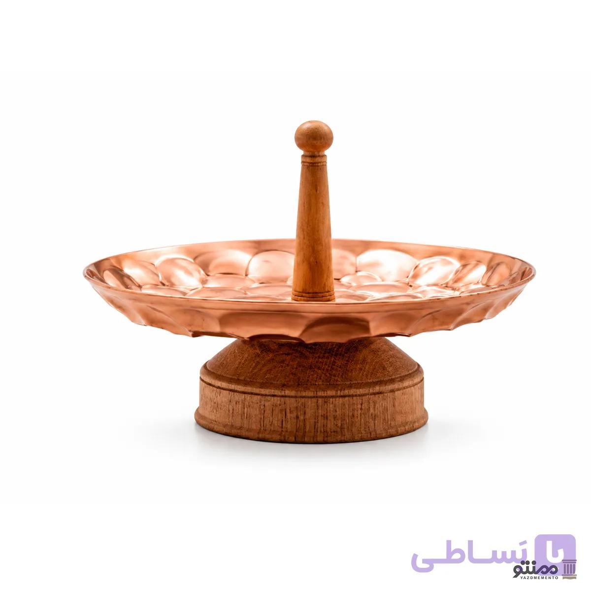 شیرینی خوری مسی مدل چکشی رنگ مشکی — تصویر 1