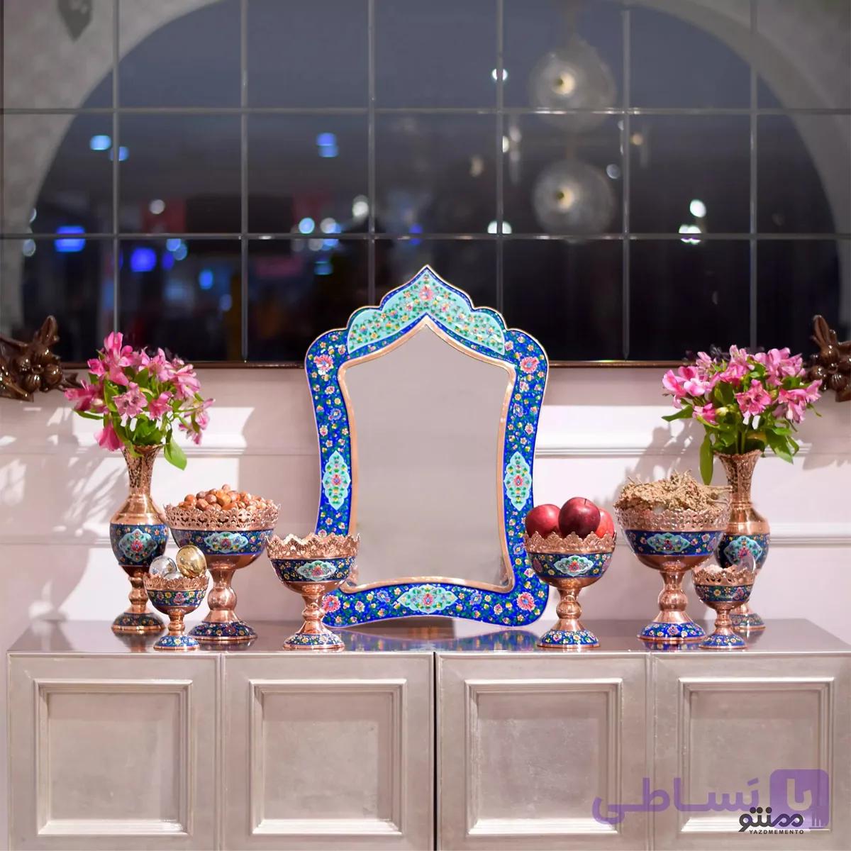 ست هفت سین 9 تکه مس پرداز آقاجانی کد 2