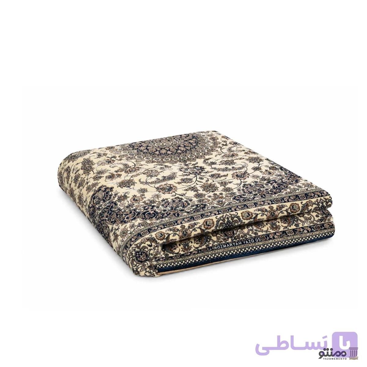 روفرشی رز مریم مخمل ابریشم رنگ کرم کد 05 — تصویر 1