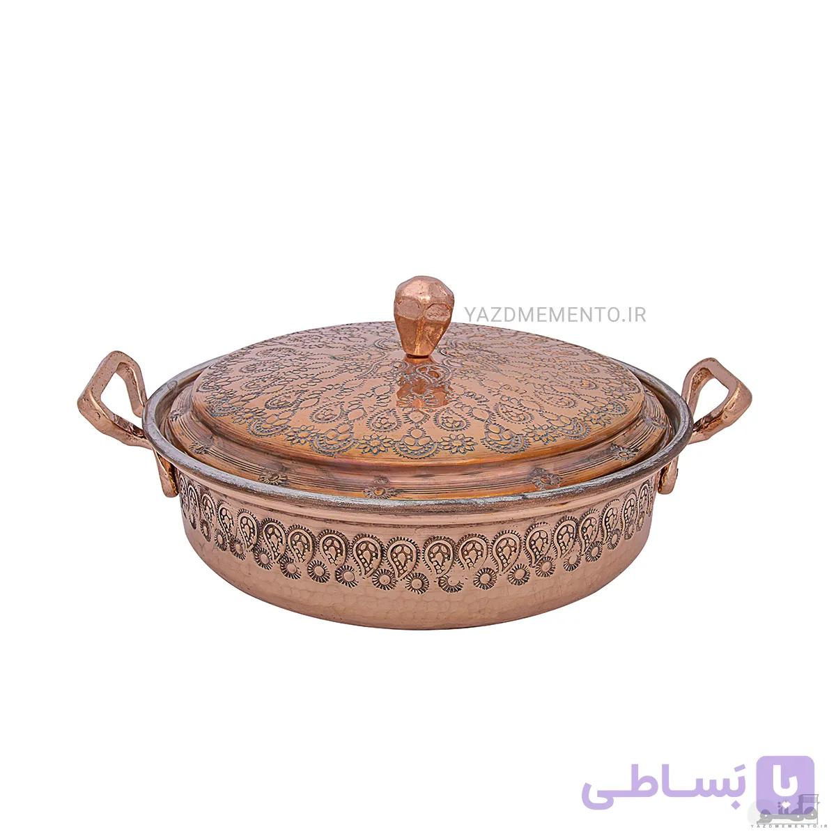 ماهیتابه مسی قدیمی یزدی ممتاز