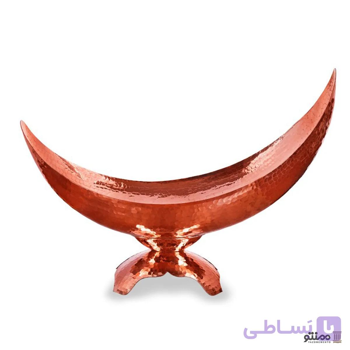 میوه خوری مسی مدل قایق — تصویر 1