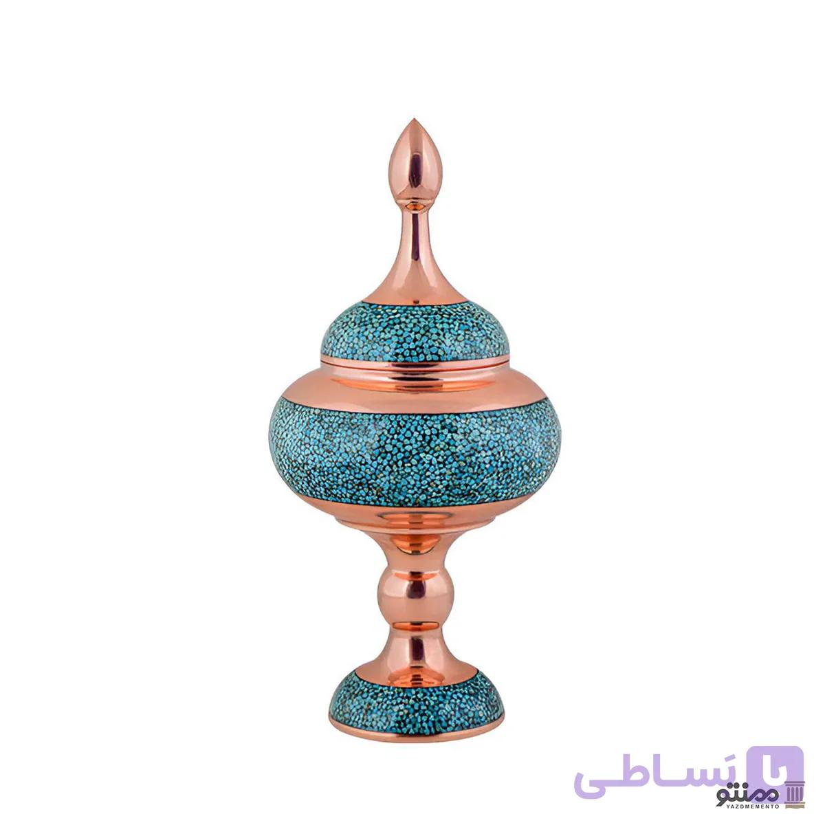 شکلات خوری ترنج فیروزه کوبی آقاجانی سایز بزرگ ارتفاع 28 — تصویر 1