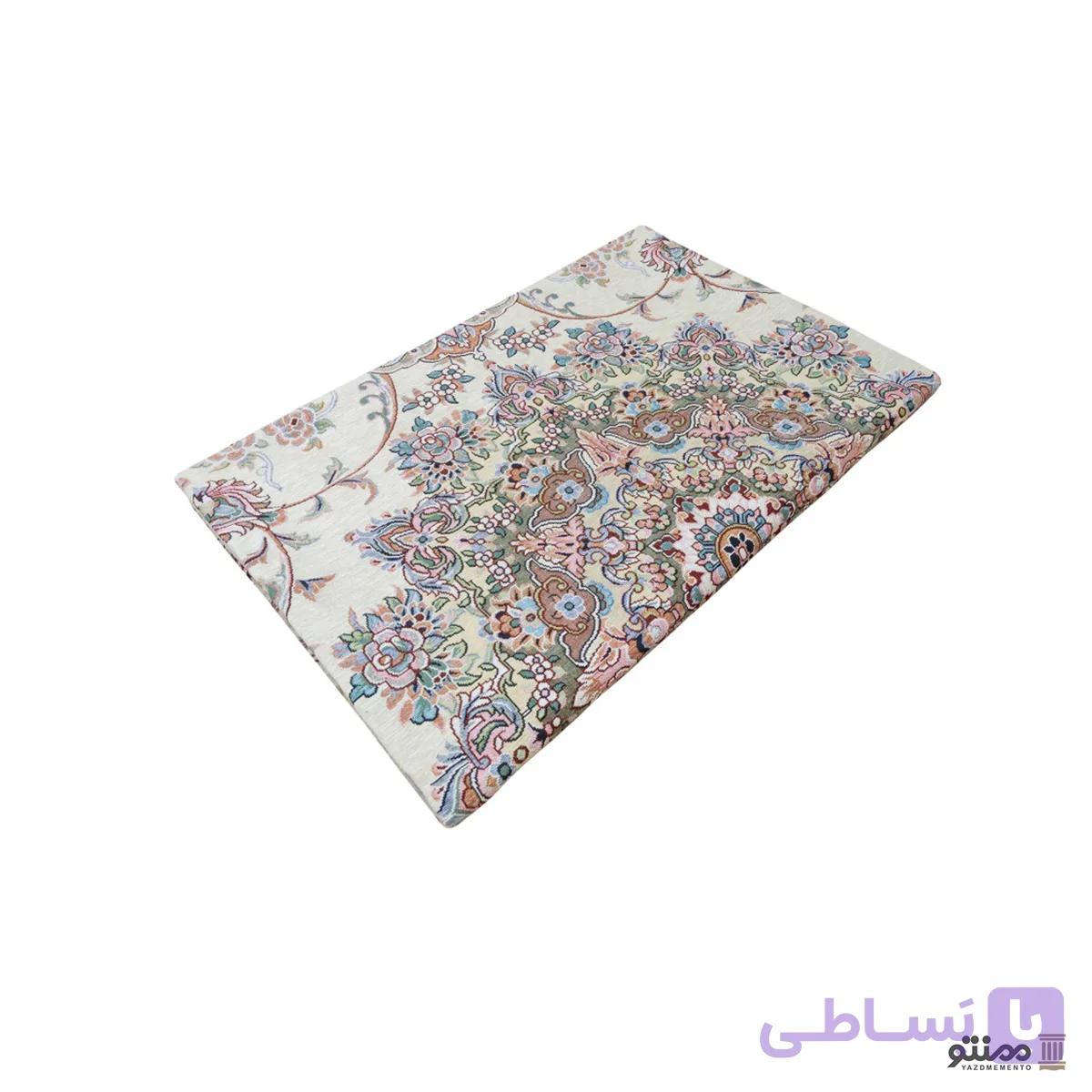 روفرشی یزد مدل گل رز رنگ کرم — تصویر 1