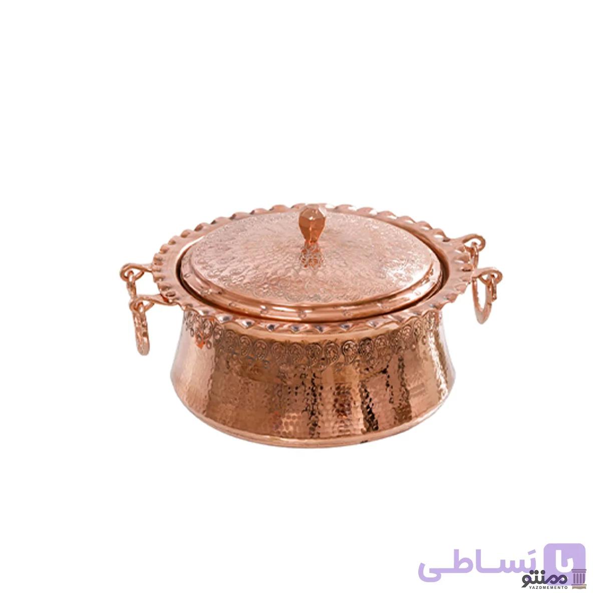 دیگچه مسی طرح فانتزی قلم — تصویر 1