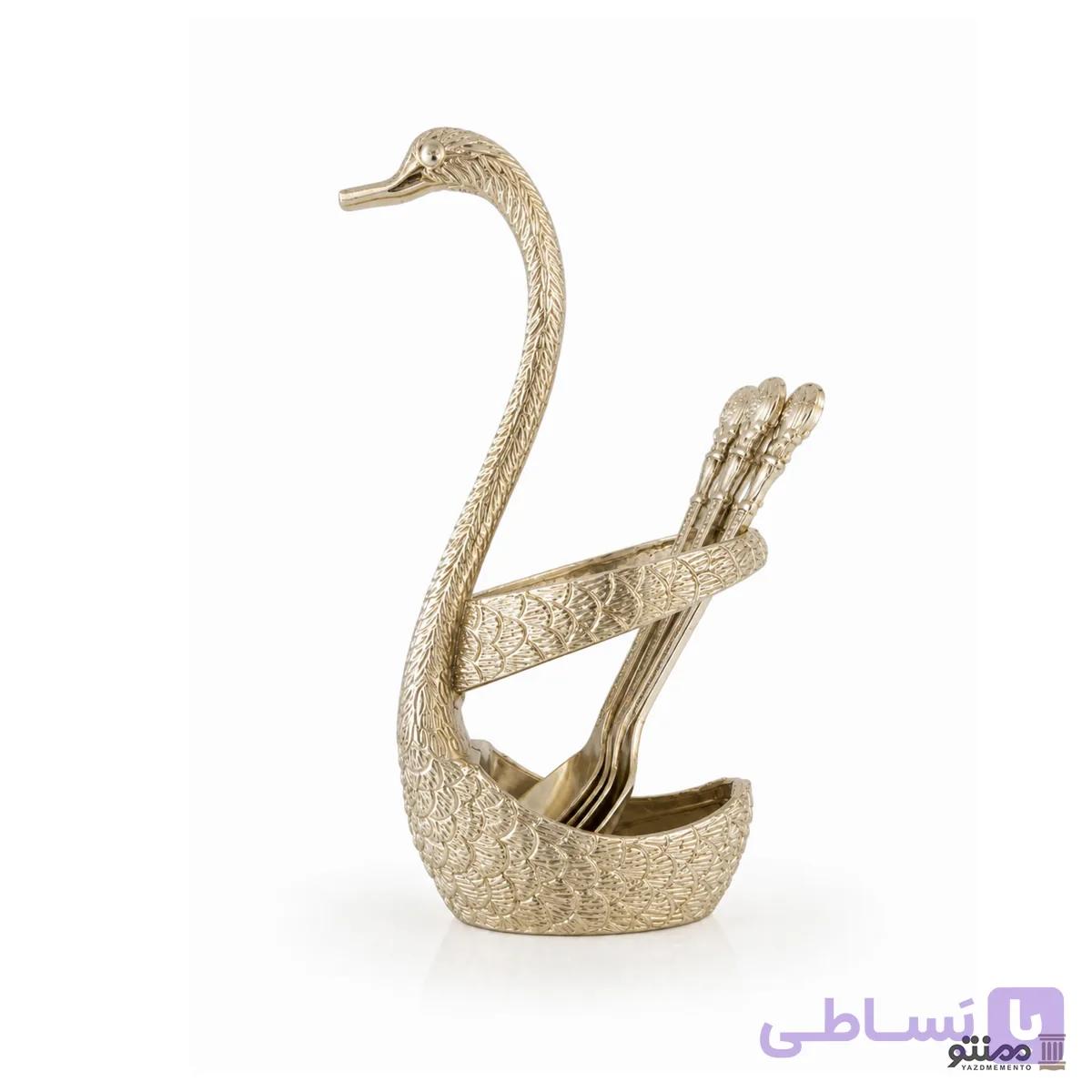 جا قاشقی نقره ای ترک مدل قو — تصویر 1