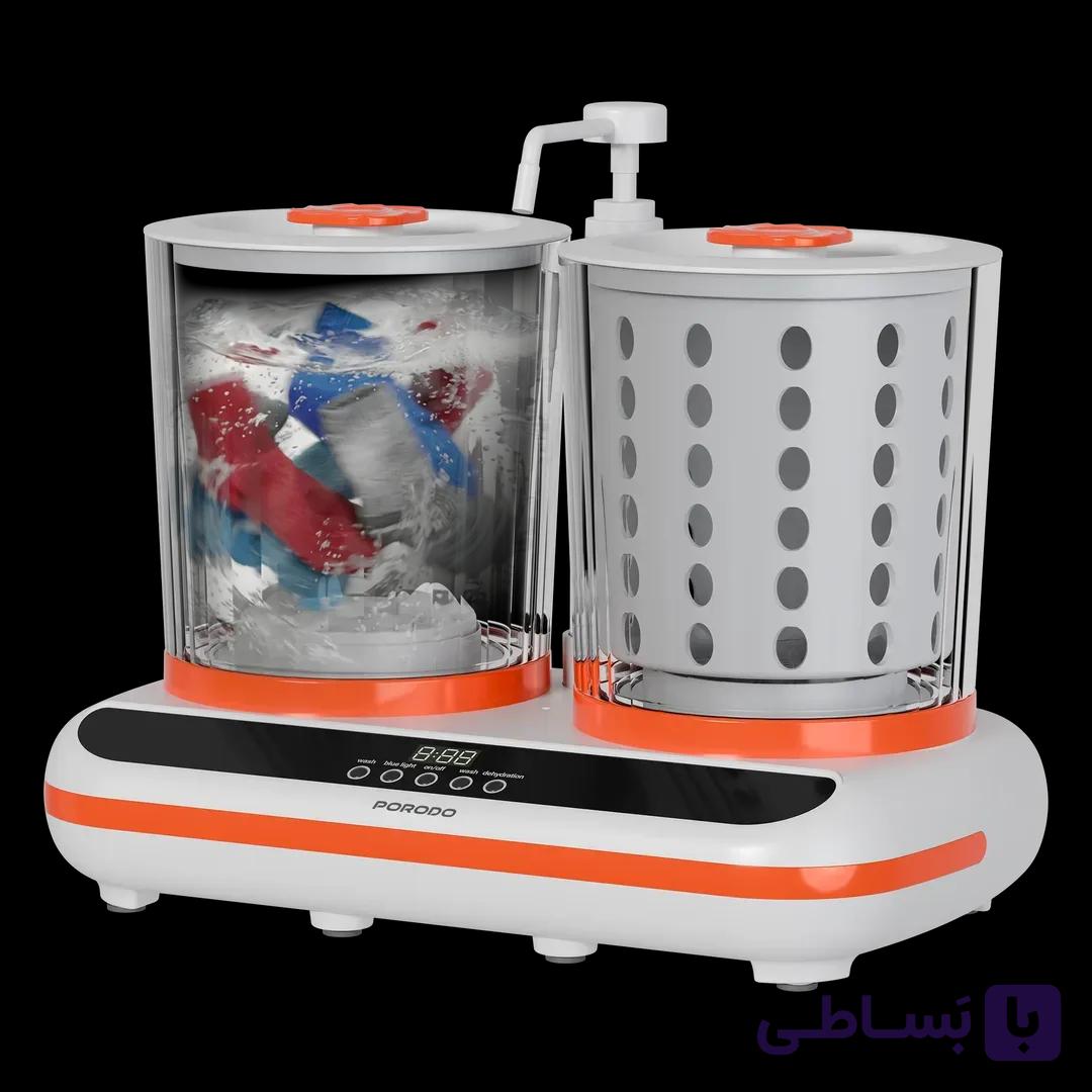ماشین لباسشویی مینی 2 لیتری قابل حمل پرودو مدل LAUNDER TWIN — تصویر 1